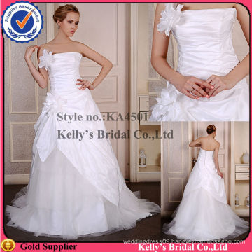 new design simple satin and tulle designer replica dresses